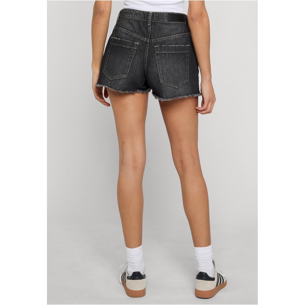 Urban Classics - Destroyed Denim Shorts - Black